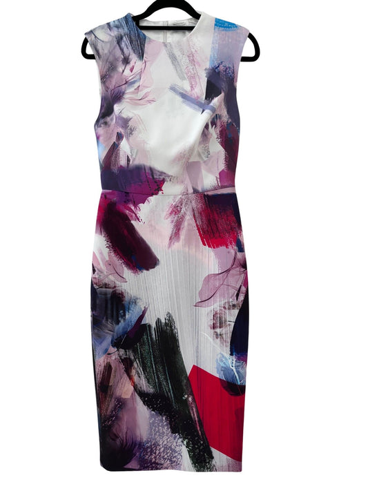 CAMILLA & MARC Transition Midi Dress / Multi Abstract Print / Size 6