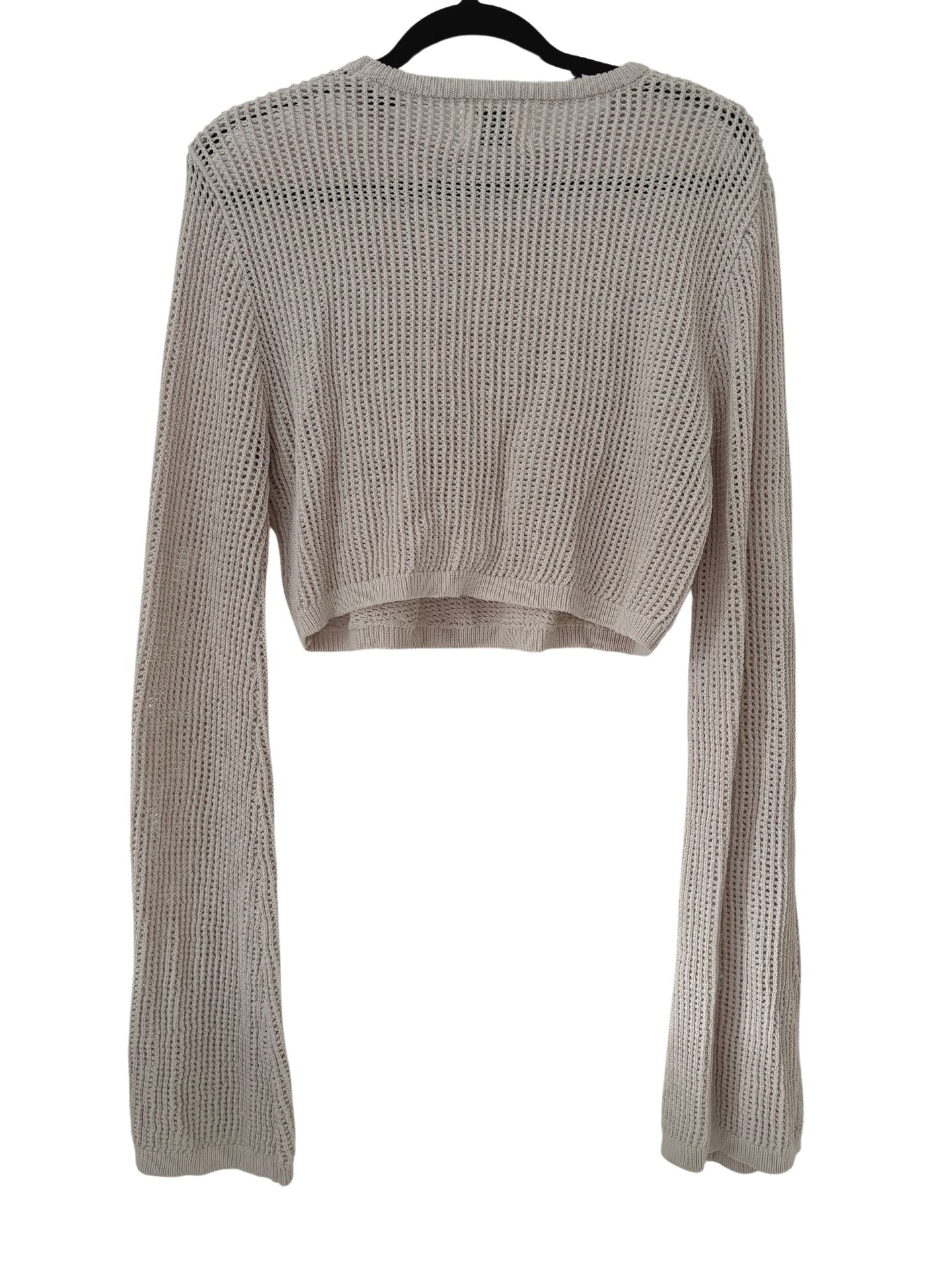 DISSH Ophelia Long Sleeve Crop Top / Stone / Size S