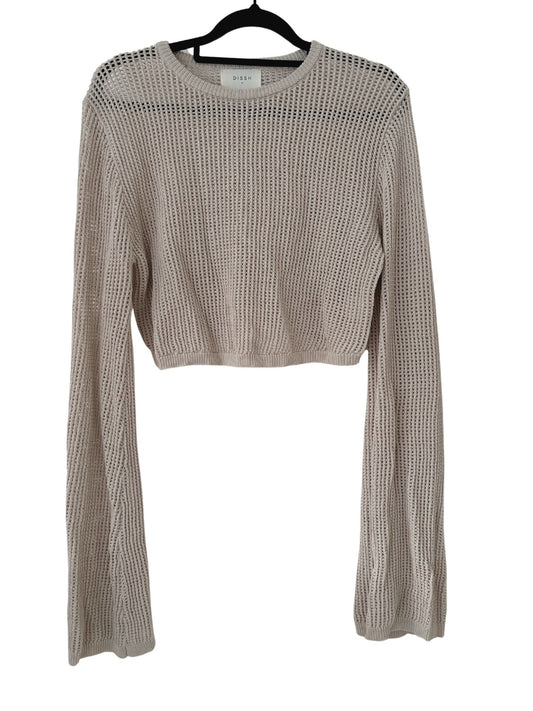 DISSH Ophelia Long Sleeve Crop Top / Stone / Size S