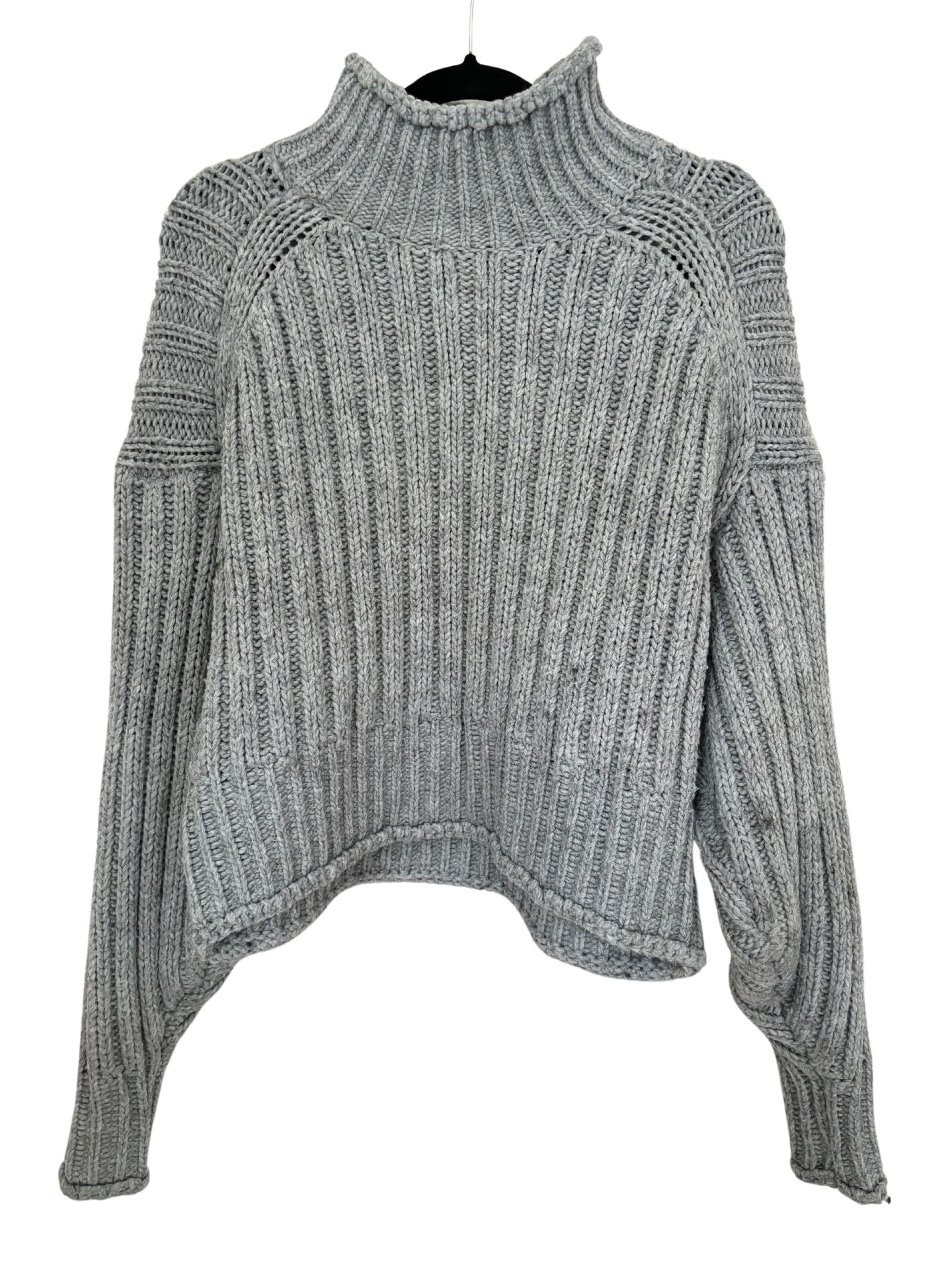 H&M Chunky Knit Turtleneck Sweater / Grey / Size S