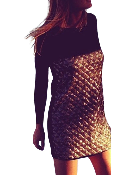 IXIAH Daze Sequin Mini Dress / Black & Gold  / Sizes 6 & 8