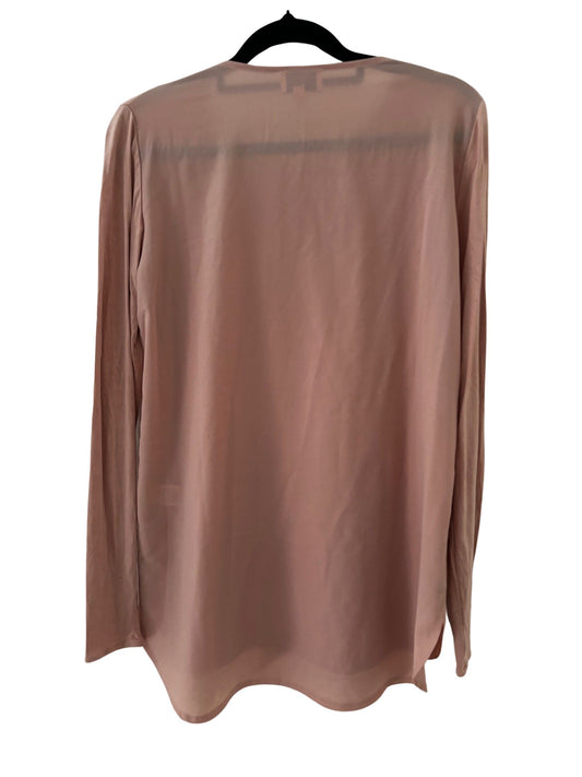 WITCHERY Scoop Hem Long Sleeve Top / Rust / Size XS